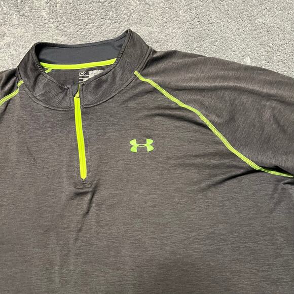 Under Armour Shirt Mens 3XL Quarter Zip Performance Long Sleeve Gray - Picture 2 of 7